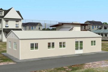 98 m² Előgyártott Etkezde Epület